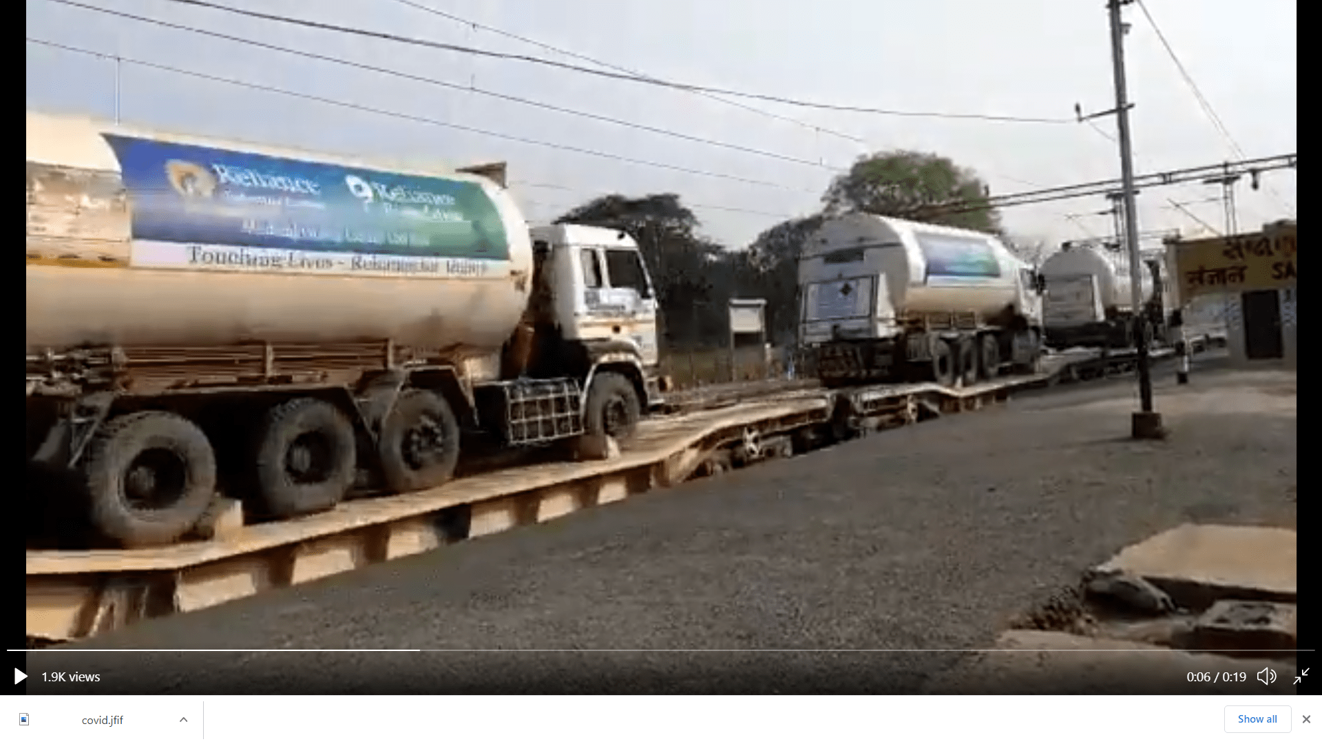 Maharashtra: Ro-Ro service with 3 Oxygen Tankers reached Kalamboli today