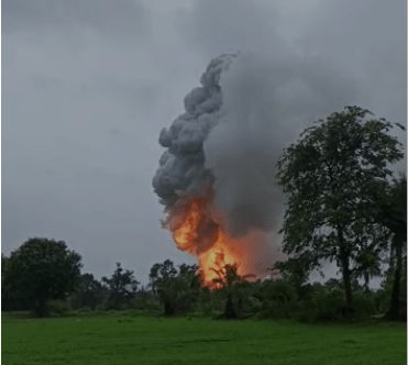 Fire at the cracker factory in Palghar leaves 10 injured