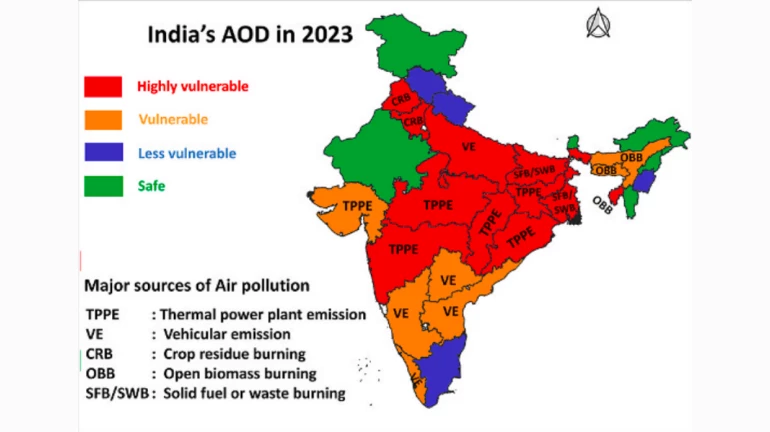 Maharashtra likely to enter ‘highly vulnerable’ red zone for aerosol pollution in 2023 Maharashtra likely to enter ‘highly vulnerable’ red zone for aerosol pollution in 2023