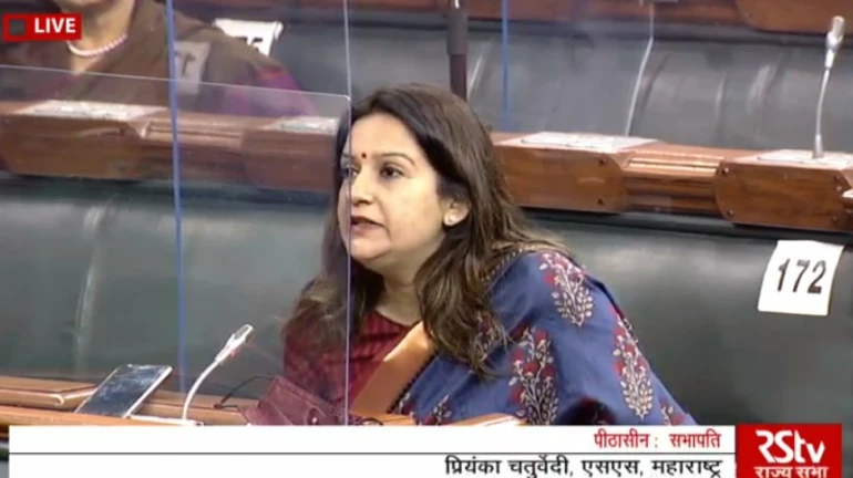 संसद और विधानसभा में महिलाओं के लिए 50% आरक्षण लाने की आवश्यकता: प्रियंका चतुर्वेदी संसद और विधानसभा में महिलाओं के लिए 50% आरक्षण लाने की आवश्यकता: प्रियंका चतुर्वेदी