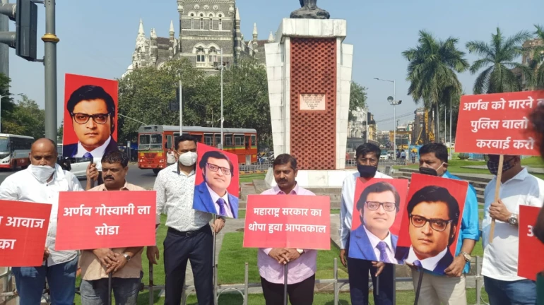 अर्नब गोस्वामी की रिहाई के लिए राम कदम की पदयात्रा अर्नब गोस्वामी की रिहाई के लिए राम कदम की पदयात्रा