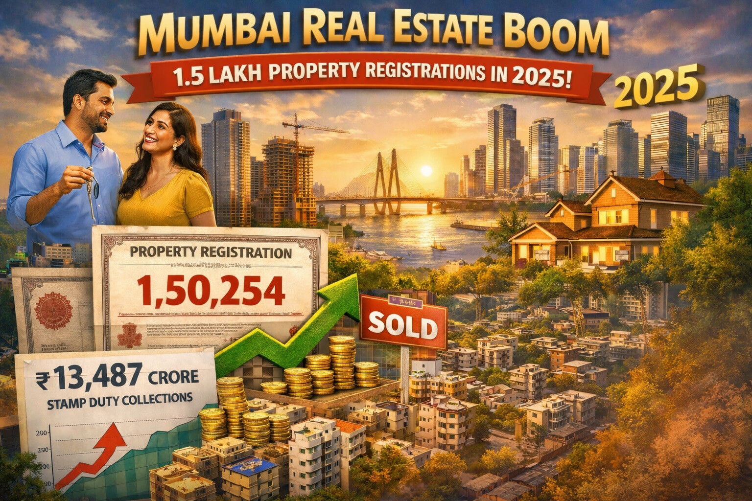 Mumbai Real Estate Market Records Strongest Year in Over A Decade Years With 1.5 Lakh Property Registrations in 2025