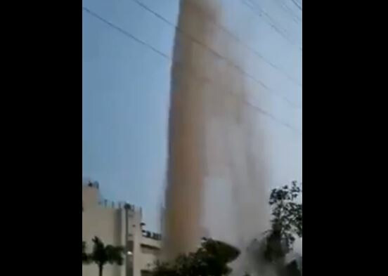Water Pipeline Bursts In Sakinaka