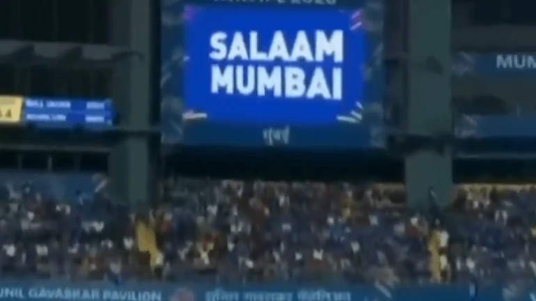 BJYM Demands Replacing ‘Salaam Mumbai’ With ‘Namaskar Mumbai’ at Wankhede Stadium During IPL BJYM Demands Replacing ‘Salaam Mumbai’ With ‘Namaskar Mumbai’ at Wankhede Stadium During IPL