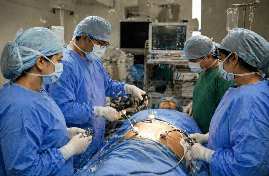 High Risk Menopause Patient with Severe Obesity Successfully Undergoes Complex Minimally Invasive Surgery