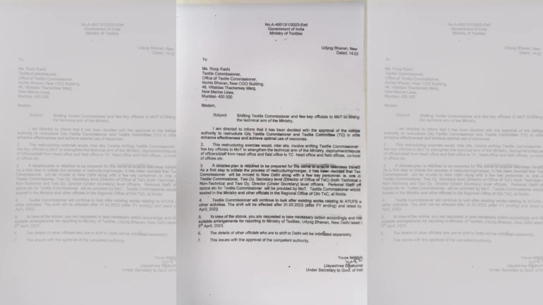 Mumbai: Centre to Relocate 80-year-old Textile Commissioner Office to Delhi Mumbai: Centre to Relocate 80-year-old Textile Commissioner Office to Delhi