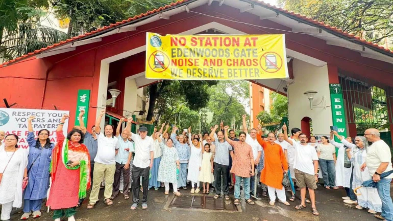 Edenwoods Residents Protest Thane Ring Metro Station Near Main Entrance, Seek Route Change Edenwoods Residents Protest Thane Ring Metro Station Near Main Entrance, Seek Route Change