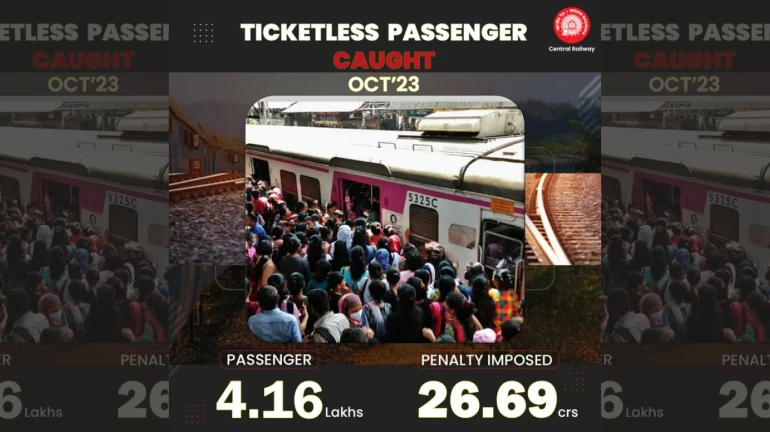 Mumbai Local News: Over 4 lakh ticketless passengers held in October