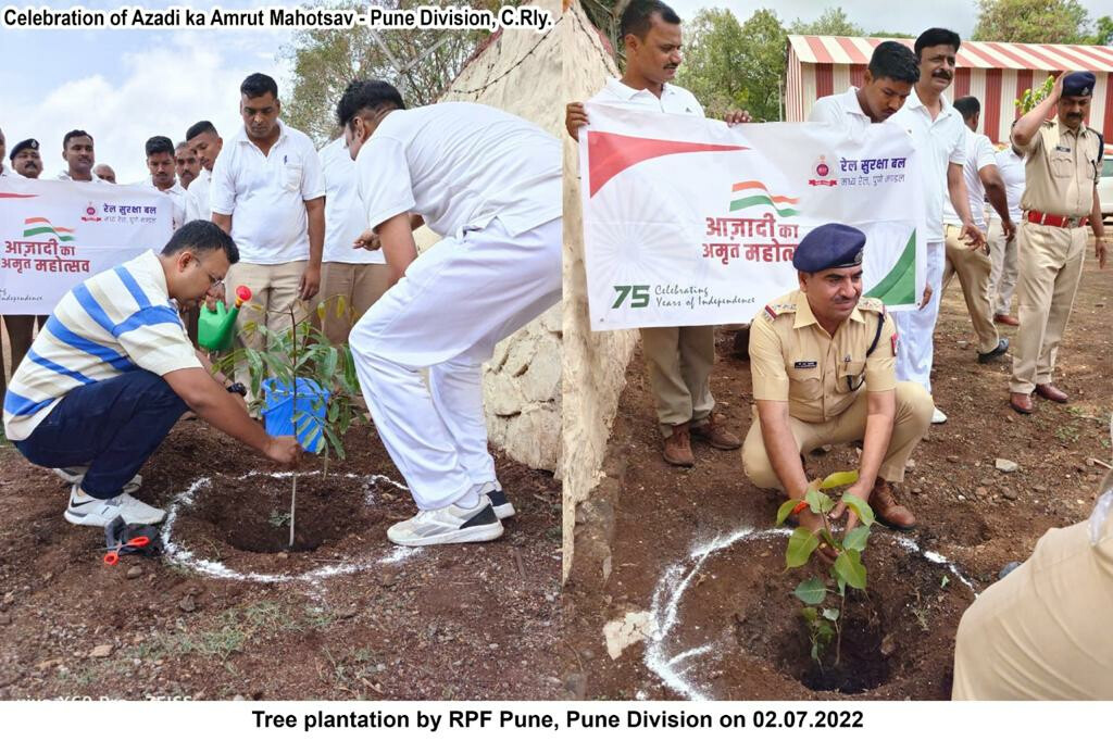 CR Organises Tree plantation drive at various stations across Maharashtra