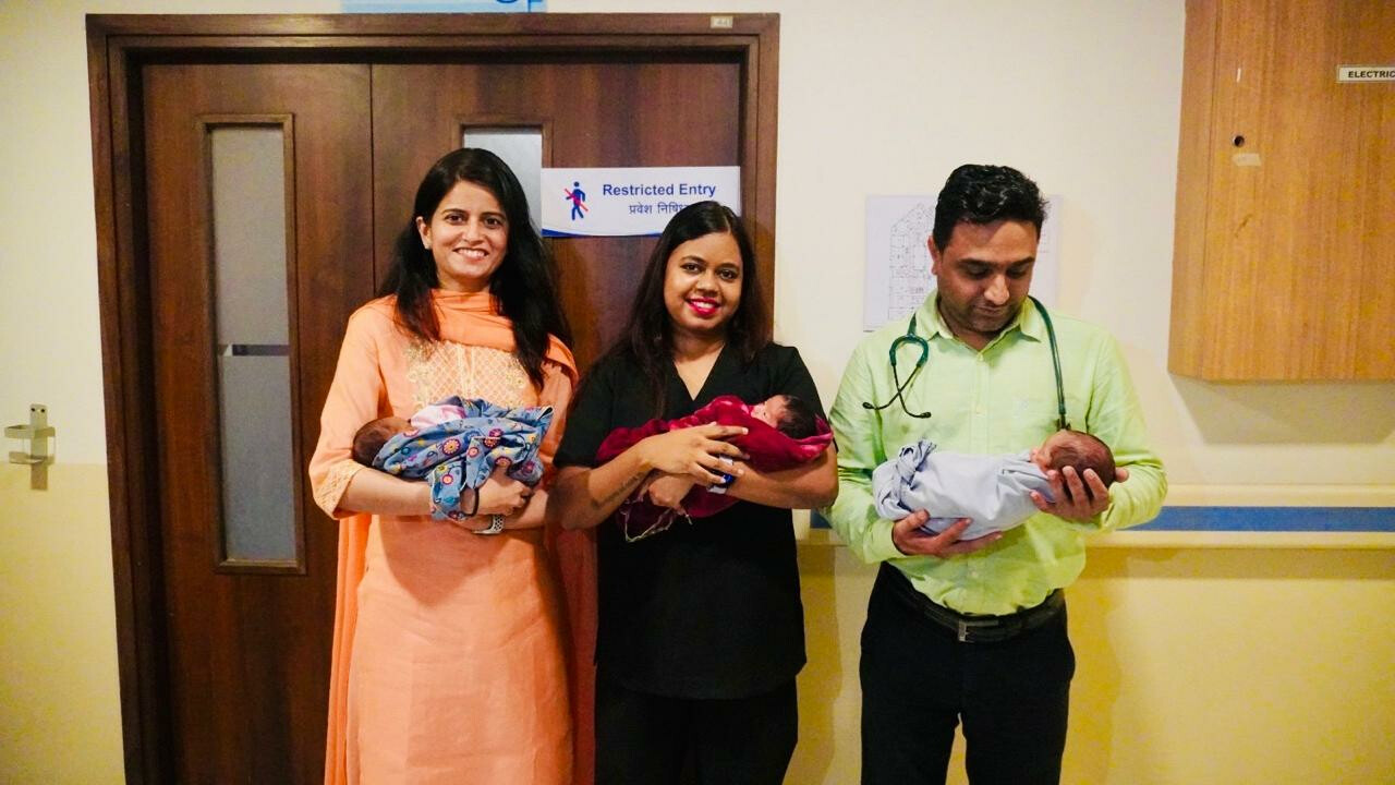 Navi Mumbai: 34-year-Old Woman With High-Risk Pregnancy Gives Birth To Triplets At Medicover Hospitals
