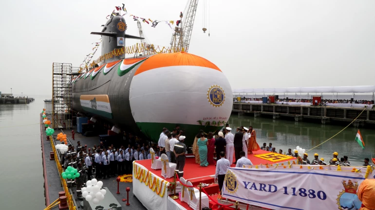Last submarine of the Indian Navy’s Kalvari class submarines 'Vagsheer' launched in Mumbai