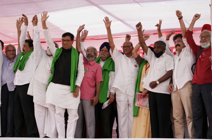 शेतकरी मोर्चाला राष्ट्रवादी काँग्रेस अध्यक्ष शरद पवार यांचा पाठिंबा