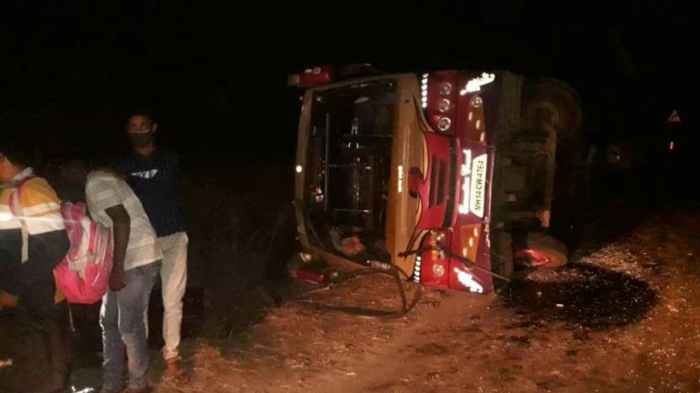 ST bus overturned on the western expressway