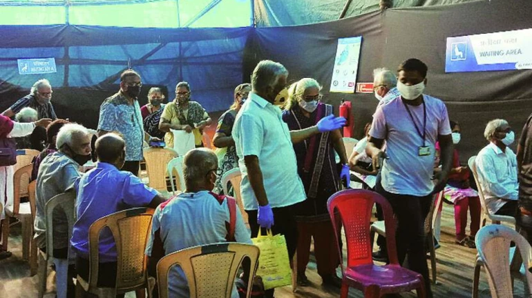 ज्येष्ठ नागरिकांचा लस घेण्यासाठी उत्साह ज्येष्ठ नागरिकांचा लस घेण्यासाठी उत्साह