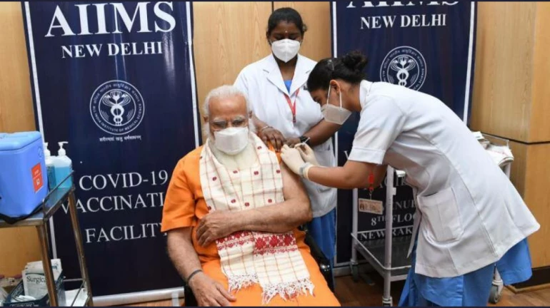 पंतप्रधान नरेंद्र मोदींनी घेतला कोरोना लसीचा दुसरा डोस पंतप्रधान नरेंद्र मोदींनी घेतला कोरोना लसीचा दुसरा डोस