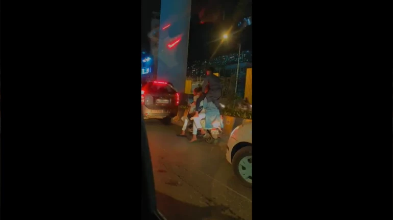 Viral Video: Six Youth Seen Riding Scooter In Mumbai