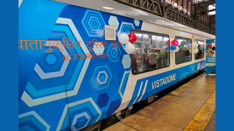 मध्य रेलवे-   पिछले 4 महीनों में लगभग 32 हजार यात्रियों ने विस्टाडोम कोच से यात्रा की