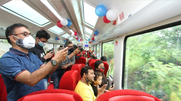 CR Introduces Vistadome Coach in Mumbai-Karmali Tejas Express - See The First Run Here