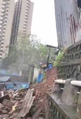 Mumbai Monsoon: Chembur Retaining Wall Collapses, Damages 7 Slum Houses; No Casualties Reported
