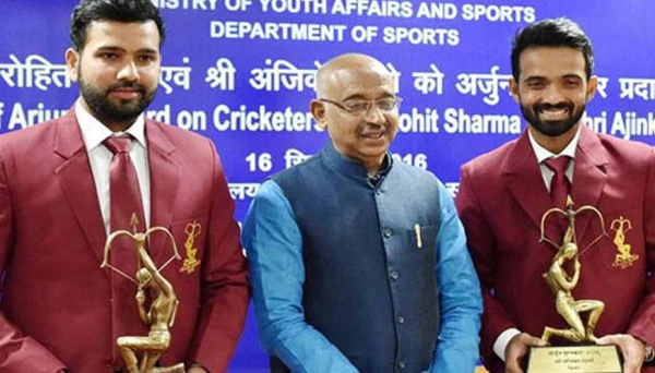 रोहित शर्मा और रहाणे को मिला अर्जुन अवॉर्ड