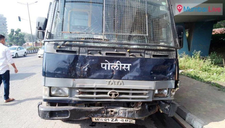 Police van hits tourist car, 3 women injured