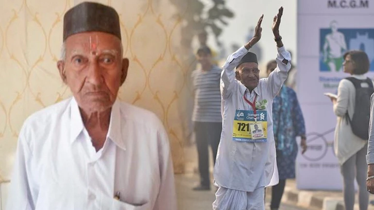 मुंबई मैराथन – 105 साल के दगडू भामरे ने खिंचा सबका ध्यान