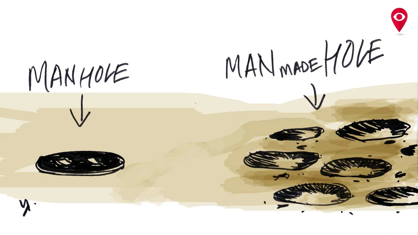 Beware of those 'man-made' potholes!