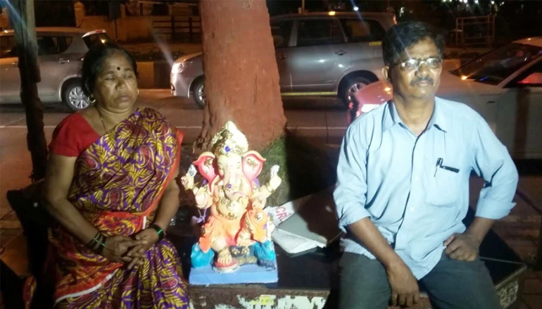 With Ganpati @ Mantralaya