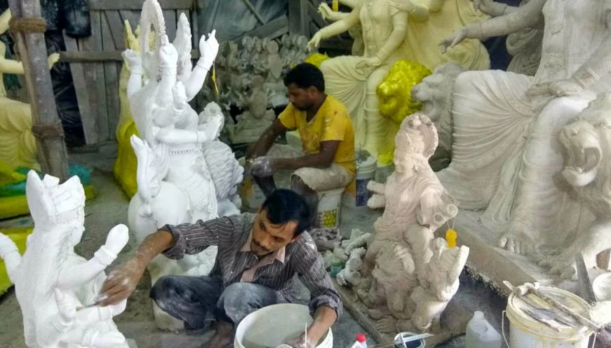नवरात्रोत्सवासाठी मूर्तीकार सज्ज