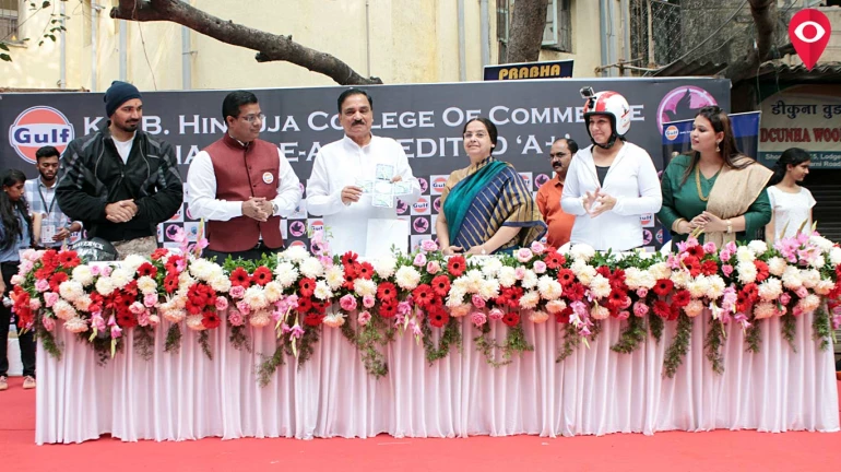 Transport Minister flags off massive bike rally as part of KPB Hinduja’s annual intercollegiate festival 'Panaah'