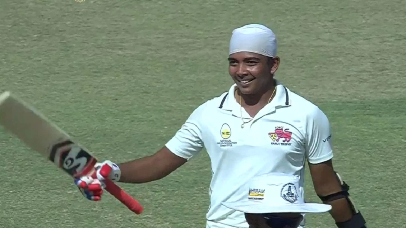 prithvi shaw double century in Ranji