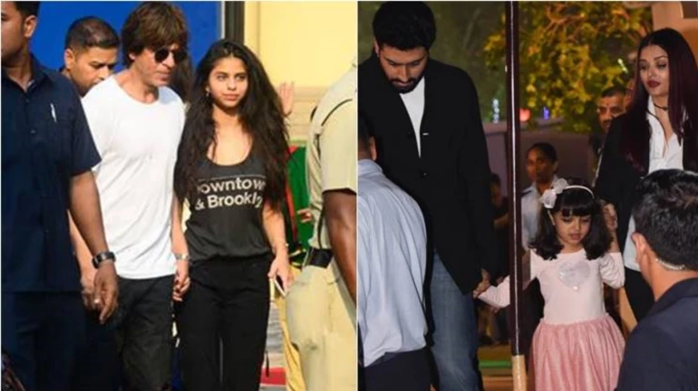 King Khan and Abhishek-Aishwarya attend Abram and Aaradhya's Annual day function