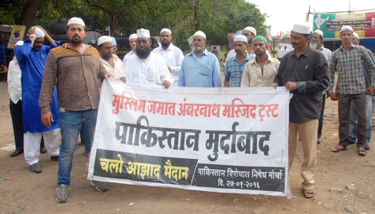 Muslims protest against Uri attack