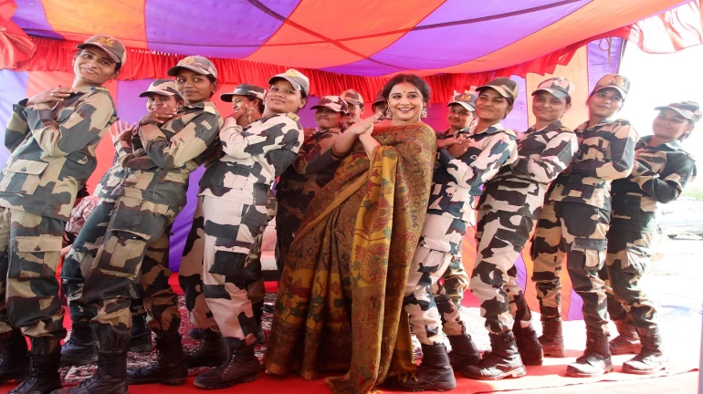 Vidya Balan promotes Tumhari Sulu with the Indian army