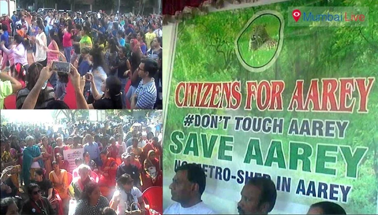  Environmentalists protest in Aarey Colony