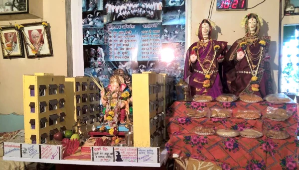 बाप्पासाठी उभारली इमारत