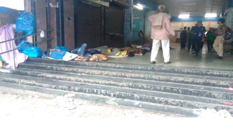 Down-and-outs at Grant Road Ticket Counter!