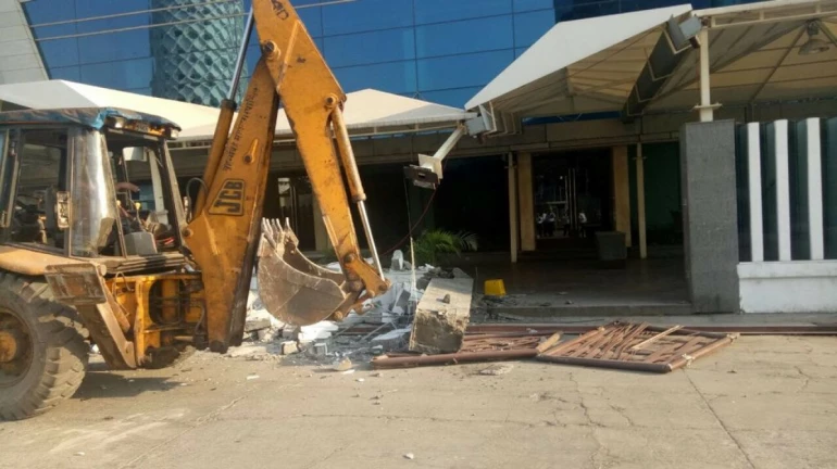 BMC razes illegal construction of NSCI