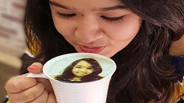 This place in Kala Ghoda serves cappuccino with your selfie on it!