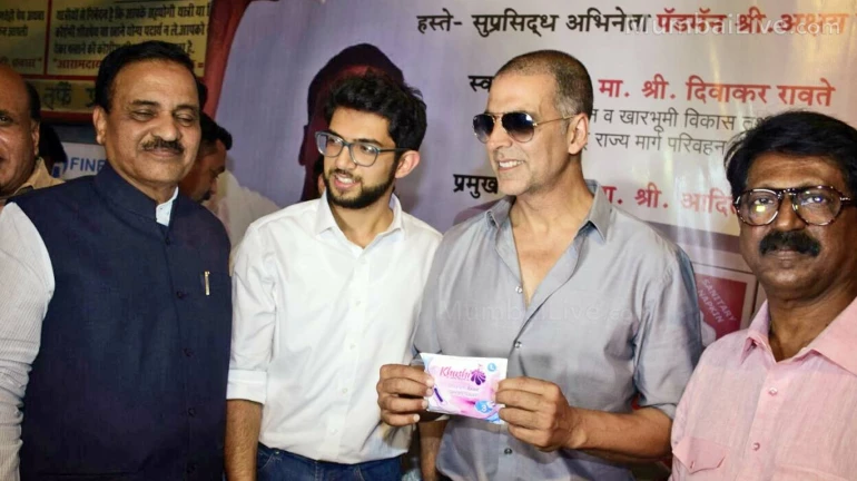 Bollywood actor Akshay Kumar unveils sanitary vending machine