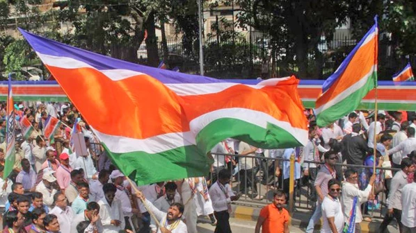 MNS party workers pull down 20 Gujarati signboards in Vasai