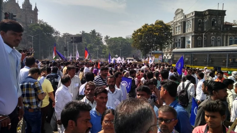 Prakash Ambedkar-led protest rally kicks-off at Azad Maidan
