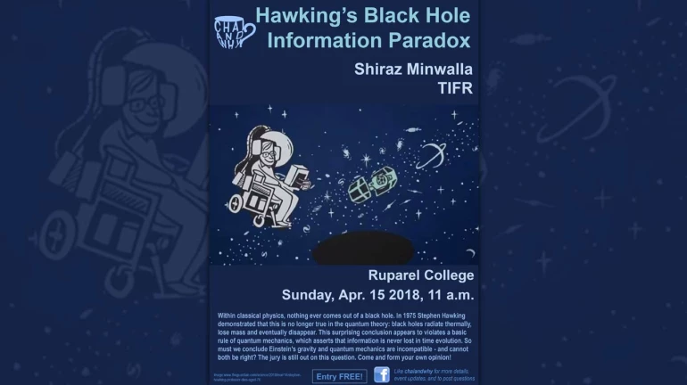 Head to TIFR’s 'Chai and Why?' Event to know more about Hawking’s Black Hole Information Paradox