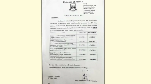 LLM students relieved; MU postpones ATKT Sem 1 exams