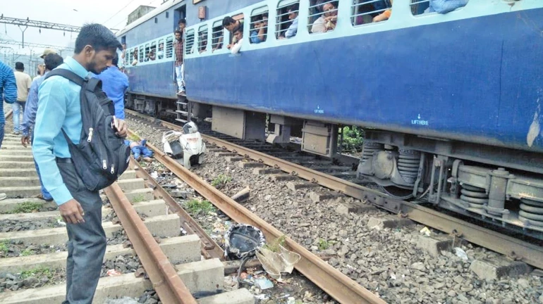 Two bike riders die after collision with express train at Diva station