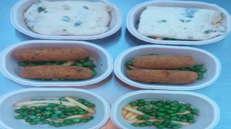 Western Railway serves food in bio-degradable plastic containers