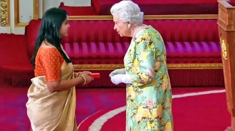 The Queen's Young Leaders: Mumbai Girl Deane de Menezes Receives An Award From Queen Elizabeth II