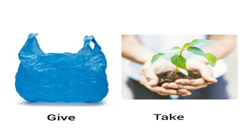 This NGO is distributing plant saplings in return for plastic bags