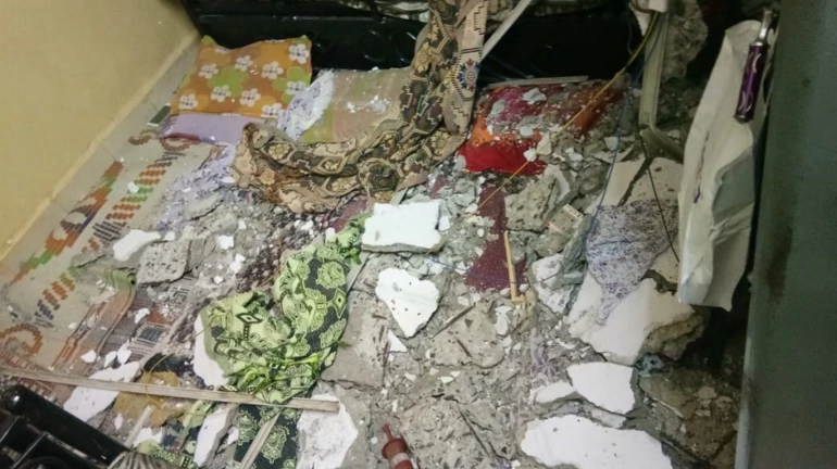 Part of ceiling slab collapses at Bandra’s government colony; injures mother and son