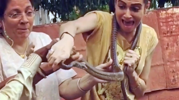 कपिल शर्मा की इस हीरोइन ने गले में लटकाया सांप, उसके बाद हुआ ऐसा हाल